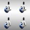 Service Caster 3 Inch 316SS Solid Poly Swivel 1-3/8 Inch Expanding Stem Caster Set Brake SCC SCC-SS316EX20S314-SPUS-TLB-138-4 - alternate 1
